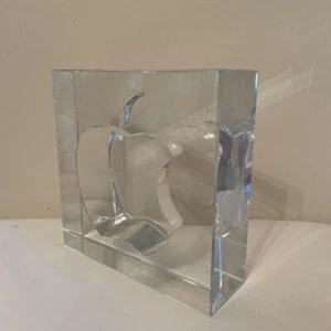 Apple computer Macintosh 20Th Anniversary Crystal figure object Ornament Used - Picture 1 of 9