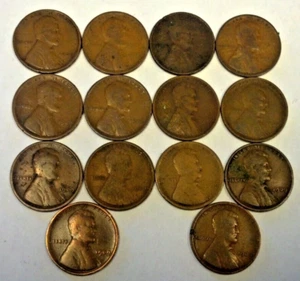 HÄNDLER LOT (14) 1909 LINCOLN WHEAT CENTS (2820) - Bild 1 von 2