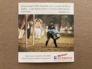 Calendario Mondiali 2002 Fifa Calcio INGHILTERRA Calcio Michael Anthony - Foto 1 di 2