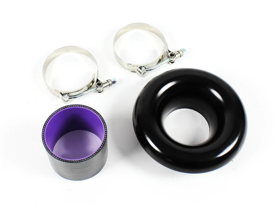 Ansaugtrichter SET 76mm Alu Short Ram Ansaugung für Turbolader Bremsenbelüftung - Bild 1 von 4