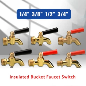 Brass Tap Switch Hot Water Boiler Faucet Insulated Bucket High Temp Resistant - Picture 1 of 17