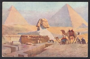 1924 KGV 1 1/2d Red Sphinx Egypt Post Card Australia COLOMBO PAQUEBOAT - Picture 1 of 3