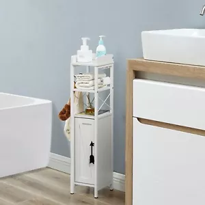 Bathroom Storage Rack Cabinet Toilet Paper Organizer Shelf with storage cabinet - Picture 1 of 24