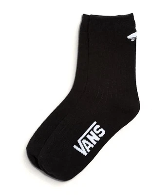 Vans Women Black Crew Cotton Ribbed Embroidered Logo Kickin It Socks Sz 6.5-10 - Image 1 of 4