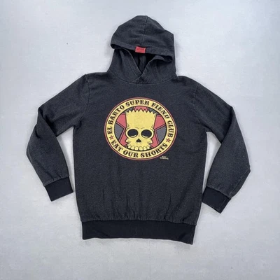 Moletom com capuz The Simpsons meninos jovens 13-14 preto Bart El Barto Zara gráfico - Imagem 1 de 4