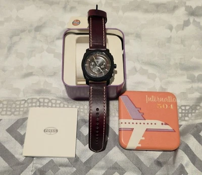Reloj cronógrafo Fossil FS5121 para hombre esfera marrón nuevo con caja papeles NECESITA nuevo BAT Foto 1 de 4