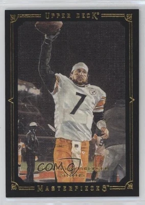 2008 Upper Deck Masterpieces Black Framed Ben Roethlisberger #7 - Image 1 of 2