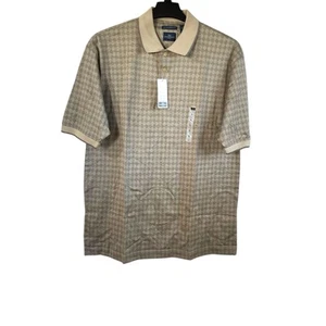 Dockers Golf Polo Grande Cotone Mercerizzato Stampa Beige - Foto 1 di 6