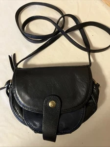 Vintage Jerome Dreyfuss Paris Momo Black Leather Mini Saddle Crossbody Bag - Picture 1 of 23