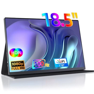 UPERFECT Portable Monitor 18.5" 1920x1080 100Hz PC Screen USB C HDMI Monitor - Image 1 of 4