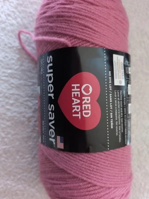 Red Heart Super Saver.  Frambuesa clara. Lote sin tinte hilo peinado 4 capas acrílico  Foto 1 de 4
