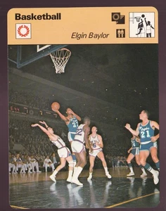 ELGIN BAYLOR Basketball Los Angeles Lakers Photo 1977 SPORTSCASTER CARD #16-14 - Picture 1 of 2