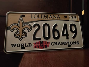 NEW ORLEANS SAINTS Nummernschild NFL Football Quarterback Louisiana Drew Brees  - Bild 1 von 2
