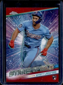 Aggiornamento Topps 2024 Wyatt Langford Stars of MLB Cromo RC Rosso Rifrattore #73/75 - Foto 1 di 2
