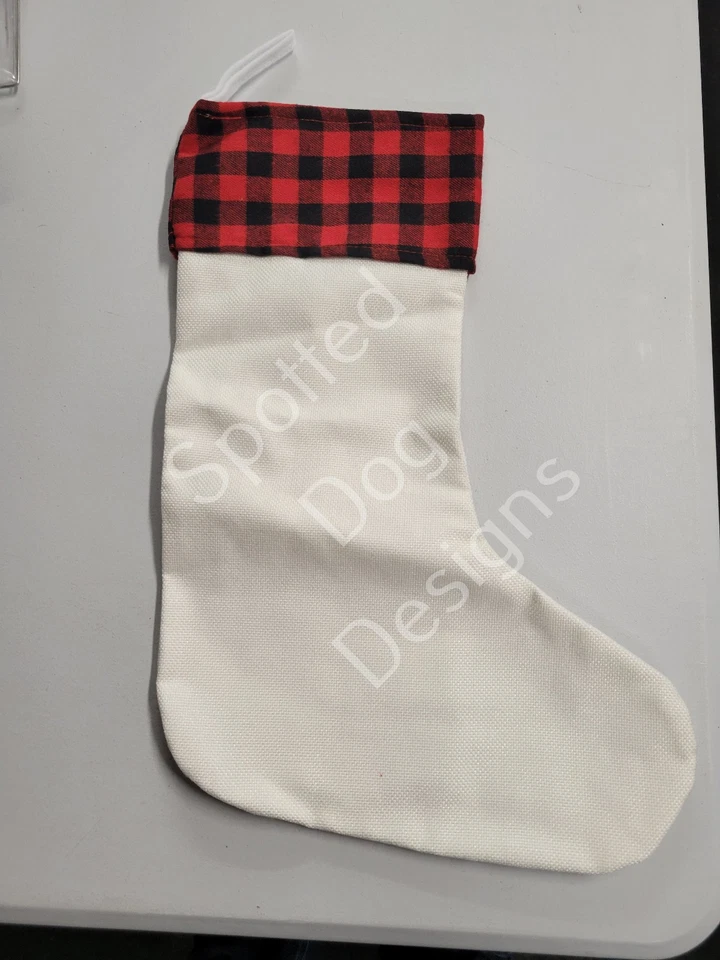 5 Red/Black Christmas Stockings Sublimation Blanks #C9009 - Image 1 of 1