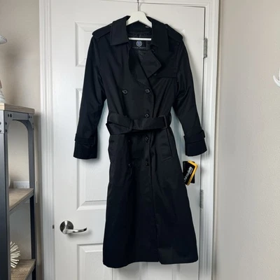 Gabardina para mujer William Wallace negra con cinturón aislante talla 2R forro Foto 1 de 4