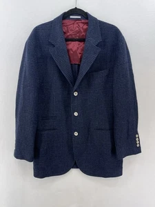 Brunello Cucinelli Prince Of Wales Unstructured Blazer Blue Check Size 56IT46US - Picture 1 of 17