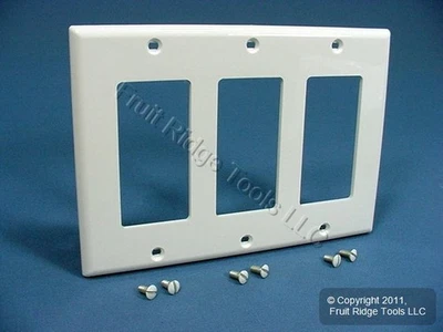 Placa de pared irrompible al ras Leviton White Decora 3 velocidades GFCI GFI cubierta 80411-NW Foto 1 de 4