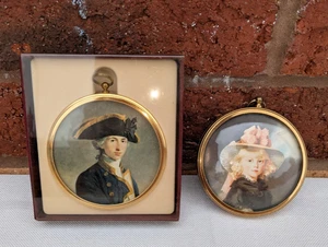 Placas de pared miniatura vintage de Peter Bates x 2 retratos hechos en Inglaterra - Imagen 1 de 18
