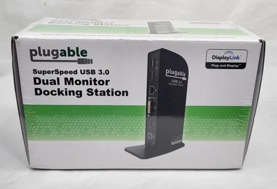 Estación de Acoplamiento de Monitor Doble USB 3.0 Enchufable Modelo UD-3900 - Sellada Foto 1 de 4