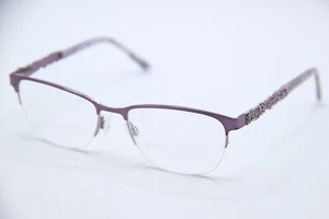 BEBE BB5177 500 PLUM PURPLE STUDDED AUTHENTIC DESIGNER EYEGLASSES 52-17 - Picture 1 of 4