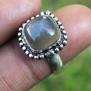 Moonstone rings, Silver Overlay ring, Handmade rings Women rings Size-7 E(20)