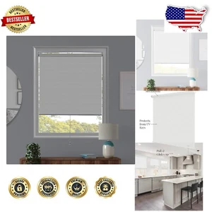 Chantilly White Cordless Roller Shades 30" W x 72" H - Light Filtering & Elegant - Picture 1 of 9