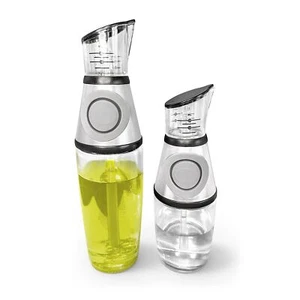 Oil and Vinegar Dispenser Set - with measuring cup - 18 oz & 10 oz glass Bott... - Picture 1 of 5