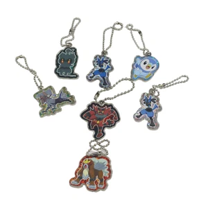 LOT of 7 Pokemon Keychain Gashapon Poké Metal Mascot Takara Tomy A.R.T.S - Picture 1 of 15