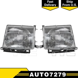 TYC 2pc Headlight Lamp Assembly Left Right Set For 1997-2000 Toyota Tacoma(4WD) - Picture 1 of 4