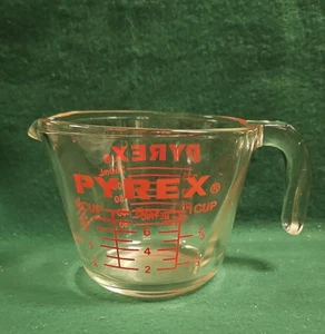 VINTAGE PYREX 508 CORNING GLASS MEASURING CUP- 1 CUP - 8oz. - Picture 1 of 7