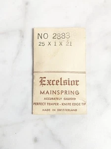 NOS ~ Vintage Excelsior Mainspring ~ Small Clocks &Alarms ~ #2883 24X1X21 ~ Swiss - Bild 1 von 5