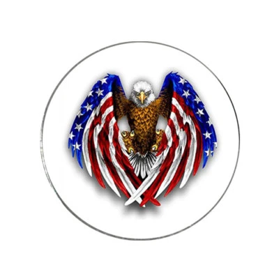 Bald Eagle USA Flag Patriots Golf Ball Marker - High Resolution