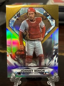2022 Topps Chrome Update Series - Diamond Greats Chrome Johnny Bench #DGC-10 - Picture 1 of 2