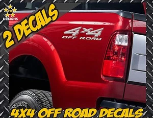 4x4 Truck Bed Decal Set METALLIC SILVER for Ford Super Duty F-250, F-150, Ranger - Foto 1 di 7