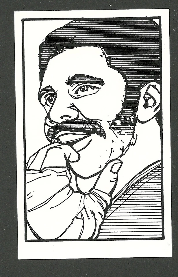 Joe Greene Football Caricature Collector Board Game Card - Image 1 of 1