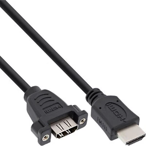 InLine® HDMI 4K2K Adapterkabel zum Einbau, HDMI A Stecker/Buchse, 0,6m - Bild 1 von 1