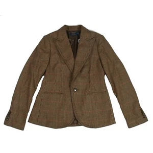 Polo Ralph Lauren Damen Concept braun kariert Tweed Blazer Jacke Größe 8 $ 598 - Bild 1 von 8