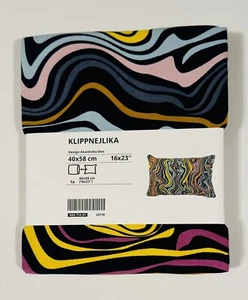 IKEA Klippnejlika Kissenbezug dunkelblau bunt Kissenhülle 40x58cm 005.714.91 NEU - Bild 1 von 4