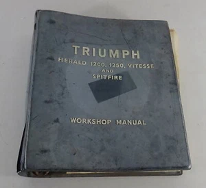 Taller Manual Triumph Herald 1200+ 12/50 , Vitesse + Spitfire Mk. i-Iii ca.1970 - Imagen 1 de 6
