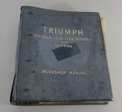 Taller Manual Triumph Herald 1200+ 12/50 , Vitesse + Spitfire Mk. i-Iii ca.1970 - Imagen 1 de 4