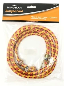 Bungee Cord Tie Down Long Straps Bungie Cords 72" Elastic 0.47" Dia Durable - Picture 1 of 4