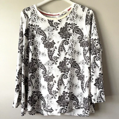 Top túnica floral de cachemira marfil REWIND para mujer con encaje trasero 3X excelente estado Foto 1 de 4