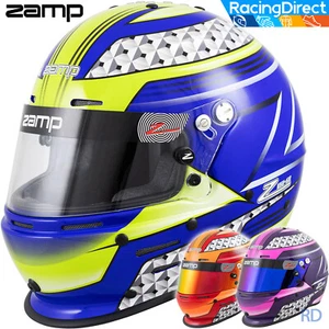 ZAMP - RZ-62 SA2020 Graphic Racing Helmet - Auto / Karting Snell - Blue/Red/Pink - Picture 1 of 21