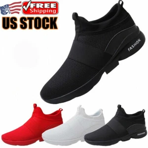 EE. UU. Hombres Informales Zapatos de Tenis Sin Cordones Aire Libre Caminar Atlético Correr Tenis Gimnasio - Imagen 1 de 26