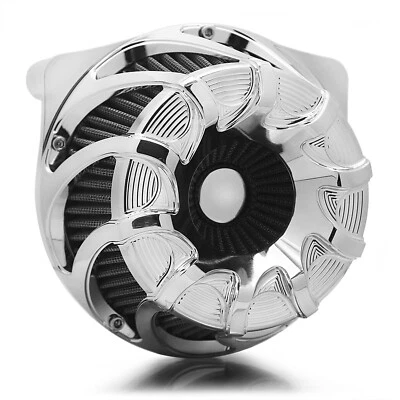 Drift Cut Chrome Air Filter For Harley Touring Road King 08-16 Softail 2016-2017 - Image 1 of 4