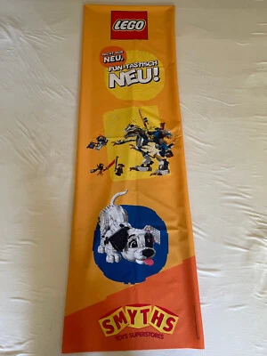 LEGO STORE DISPLAY BANNER SMYTHS TOYS  - NINJAGO - STOFF - BEIDSEITIG BEDRUCKT - Bild 1 von 4