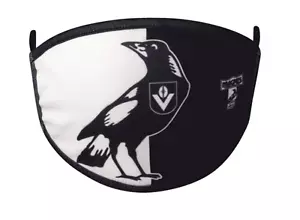 Collingwood Magpies Oficial Equipo AFL Logo Retro Paquete de 2 3 Capas Máscara Facial Cubierta - Imagen 1 de 3
