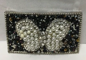 Butterfly JEWEL Bling Longhorn Buckle Jeweled Bling NWOT! Yellowstone Love - Picture 1 of 11