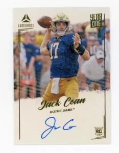 2022 Panini Luminance Jack Coan Year One Signatures RC Auto Notre Dame/Colts - Picture 1 of 2